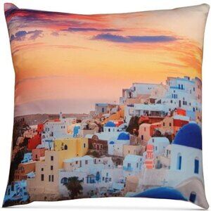 Hallmart Collectibles | Santorini Graphic Pillow